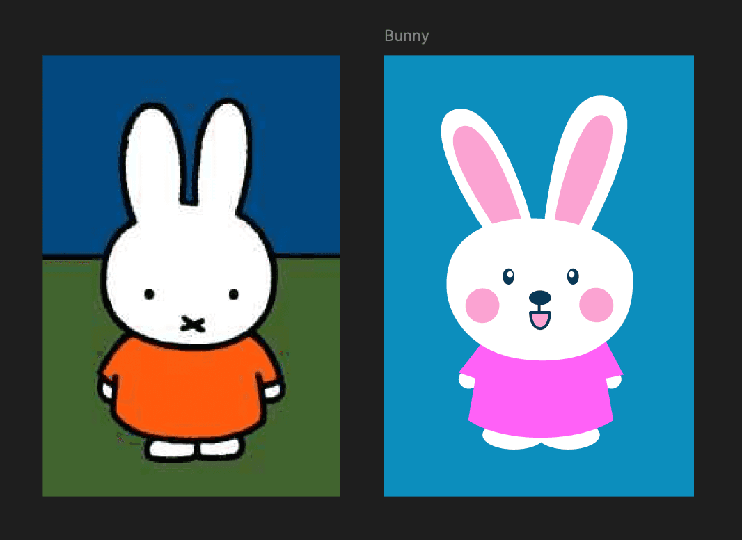 Miffy and Bunny comparison